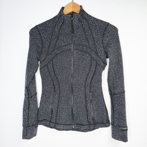 Lululemon Define JacketNight View White Black Size 4 - Picture 2 of 8